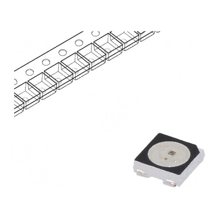 LED SMD 5050 Programabil RGB PLCC4 5x5x1,6mm 3,7÷5,5VDC | Electronic-mag.ro | Componente Electronice