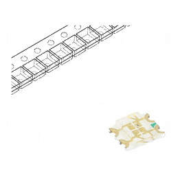 LED SMD 1206 RGB 3,2x2,7mm 140° 1,8-3,4V | Electronic-mag.ro | Componente Electronice