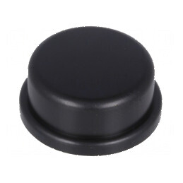 Tastă rotundă neagră Ø13mm | Electronic-mag.ro | Componente Electronice