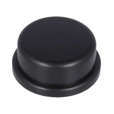 Tastă rotundă neagră Ø13mm | Electronic-mag.ro | Componente Electronice