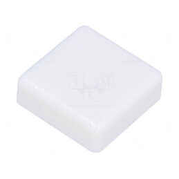 Tastă pătrată albă 12x12mm | Electronic-mag.ro | Componente Electronice