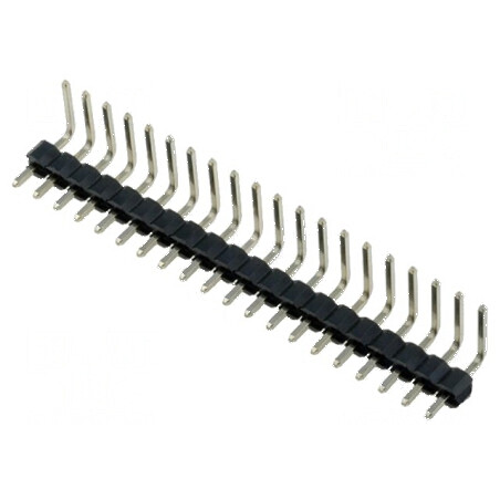 Conector 20 pini unghi 90° THT pentru şiruri pini tată | Electronic-mag.ro | Componente Electronice