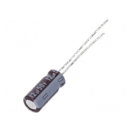 Condensator electrolitic low ESR THT 12uF 50V Ø5x12,5mm | Electronic-mag.ro | Componente Electronice