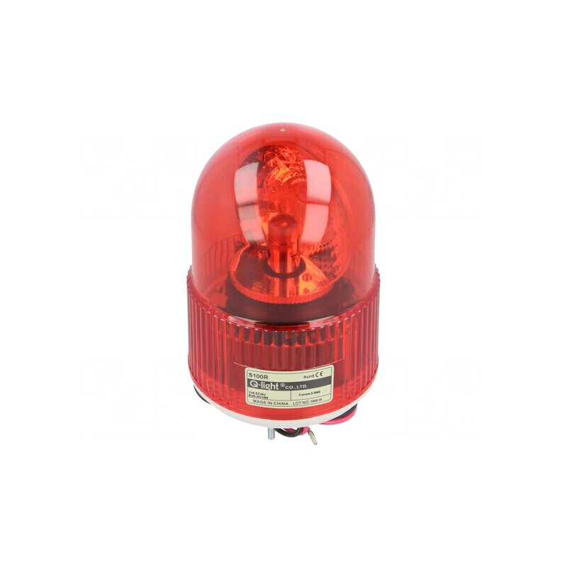 Semnalizator Luminos Rotativ Roșu 24VDC IP44 | Electronic-mag.ro | Componente Electronice