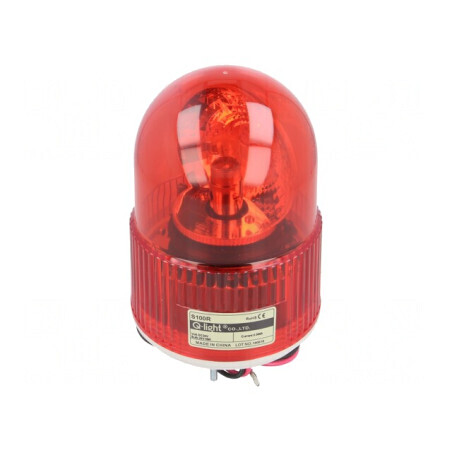 Semnalizator Luminos Rotativ Roșu 24VDC IP44 | Electronic-mag.ro | Componente Electronice