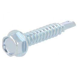 Şurub metalic cu flanşă 5,5x32, cap hexagonal 8mm, oţel călit | Electronic-mag.ro | Componente Electronice