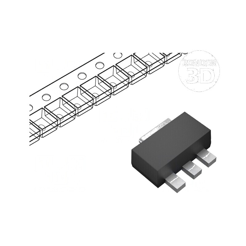 Tranzistor NPN bipolar 80V 1A 0,5W SOT89 | Electronic-mag.ro | Componente Electronice Tranzistor NPN bipolar 80V 1A 0,5W SOT89 | Electronic-mag.ro | Componente Electronice