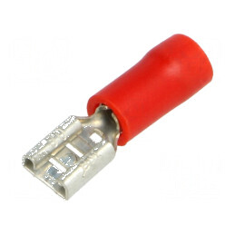 Terminal plat 4,8mm mamă 0,25-1,5mm2 crimpat pe cablu | Electronic-mag.ro | Componente Electronice