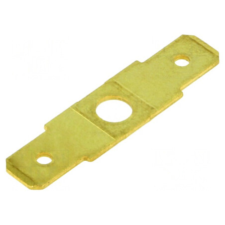 Terminal plat 6,3mm 0,8mm 2 x tată M4 neizolat dublă alamă | Electronic-mag.ro | Componente Electronice