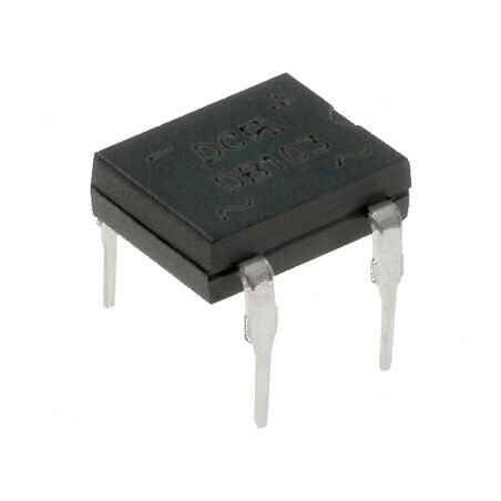 Punte redresoare monofazat 400V 1A 50A DB-1 THT tub | Electronic-mag.ro | Componente Electronice