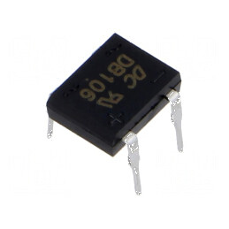 Punte redresoare monofazat 800V 1A 50A DB-1 THT tub | Electronic-mag.ro | Componente Electronice