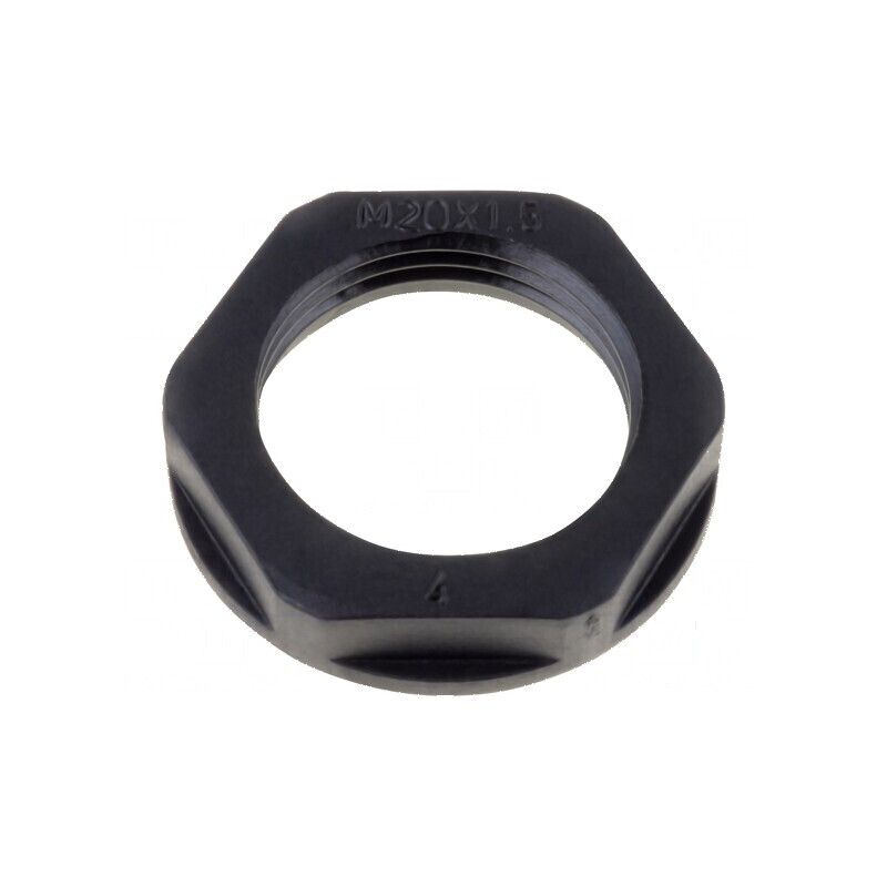 Piuliță M20 poliamidă 26mm neagră pentru temperaturi -40÷100°C, filet metric | Electronic-mag.ro | Componente Electronice Piuliță M20 poliamidă 26mm neagră pentru temperaturi -40÷100°C, filet metric | Electronic-mag.ro | Componente Electronice