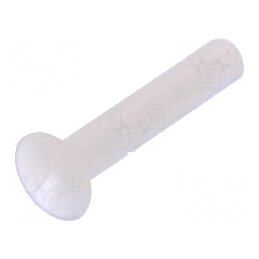 Şurub M3x16 îngropat crestat 1mm poliamidă naturală | Electronic-mag.ro | Componente Electronice
