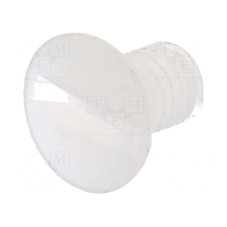 Şurub M3x5 îngropat crestat 1mm poliamidă naturală | Electronic-mag.ro | Componente Electronice