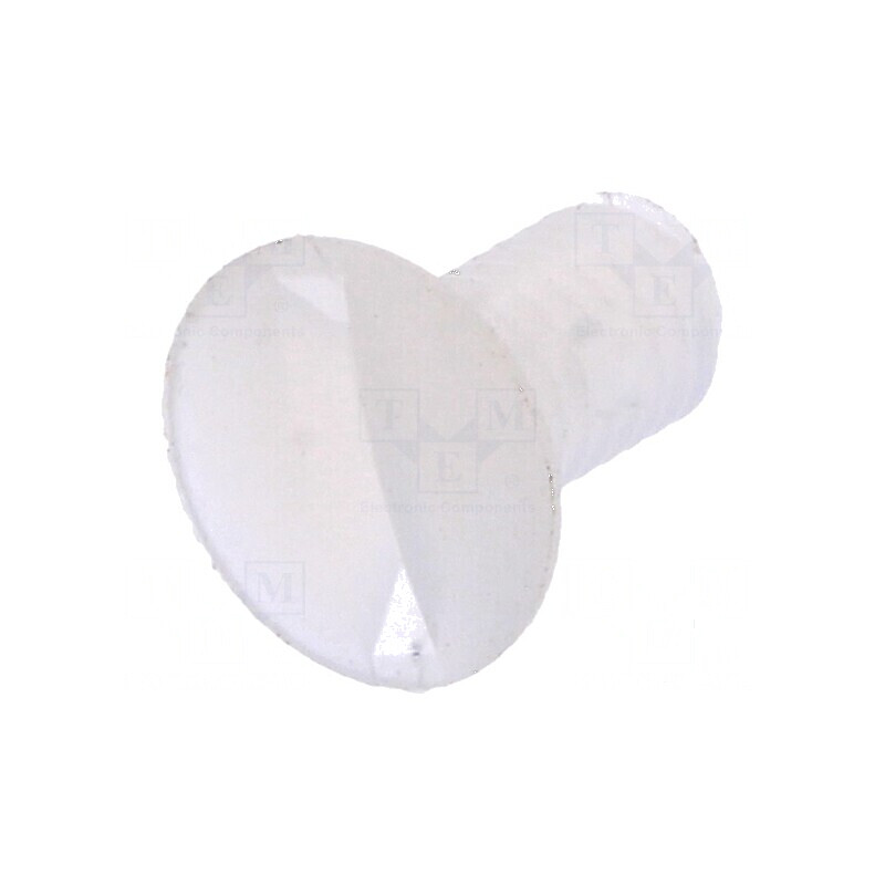 Şurub M3x6 îngropat crestat 1mm poliamidă naturală | Electronic-mag.ro | Componente Electronice
