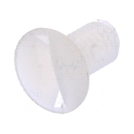 Şurub M3x6 îngropat crestat 1mm poliamidă naturală | Electronic-mag.ro | Componente Electronice