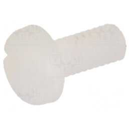 Şurub M2,5x6 Cap Rotund Crestă 0,7mm Poliamidă | Electronic-mag.ro | Componente Electronice