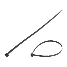 Colier de strângere poliamidă 380mm x 7,6mm 533N negru | Electronic-mag.ro | Componente Electronice