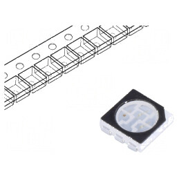 LED SMD 5050 RGB PLCC6 5,5x5x1,5mm 120° 20mA | Electronic-mag.ro | Componente Electronice