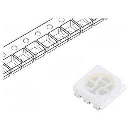 LED SMD 5050 PLCC6 Albastru 3lm 810-1250mcd 5,4x5x1,5mm 120° | Electronic-mag.ro | Componente Electronice
