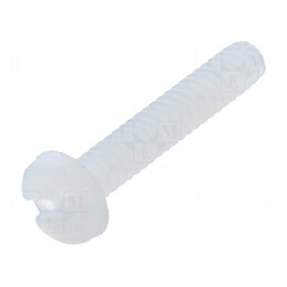 Şurub UNC 4-40x15,88 cu cap rotund crestat din poliamidă | Electronic-mag.ro | Componente Electronice