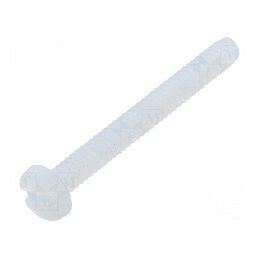 Şurub UNC 4-40x25,4 cu cap rotund crestat din poliamidă | Electronic-mag.ro | Componente Electronice