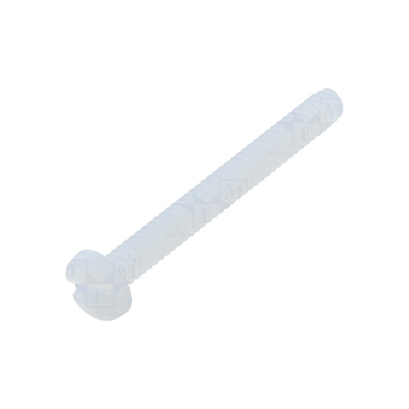 Şurub UNC 4-40x25,4 cu cap rotund crestat din poliamidă | Electronic-mag.ro | Componente Electronice Şurub UNC 4-40x25,4 cu cap rotund crestat din poliamidă | Electronic-mag.ro | Componente Electronice