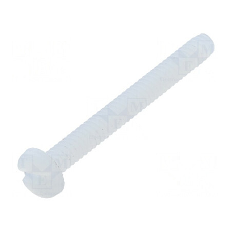 Şurub UNC 4-40x25,4 cu cap rotund crestat din poliamidă | Electronic-mag.ro | Componente Electronice