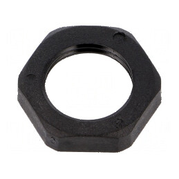 Piuliță M16 poliamidă 5mm Cheie 17mm neagră -40÷100°C | Electronic-mag.ro | Componente Electronice