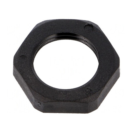 Piuliță M16 poliamidă 5mm Cheie 17mm neagră -40÷100°C | Electronic-mag.ro | Componente Electronice