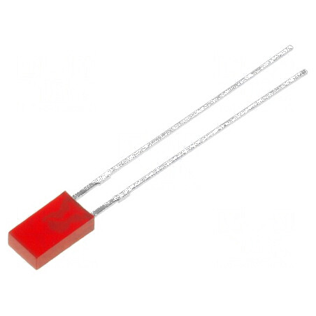 LED dreptunghiular 3,9x1,9mm roșu 20mA 110° | Electronic-mag.ro | Componente Electronice
