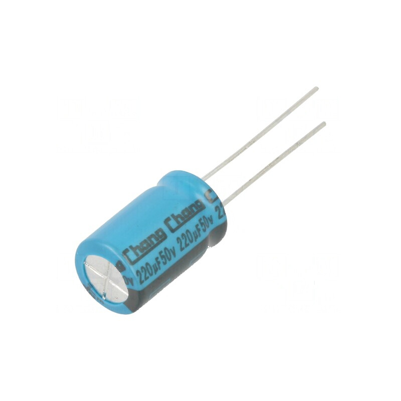 Condensator electrolitic THT 220uF 50VDC Ø10x16mm 5mm | Electronic-mag.ro | Componente Electronice