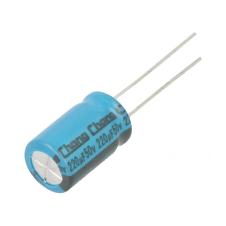 Condensator electrolitic THT 220uF 50VDC Ø10x16mm 5mm | Electronic-mag.ro | Componente Electronice