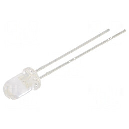 LED UV-A 15° 15mA 395nm 2,8÷4VDC THT Convex | Electronic-mag.ro | Componente Electronice