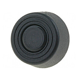 Picioruş montare rapidă negru polietilenă 6mm | Electronic-mag.ro | Componente Electronice