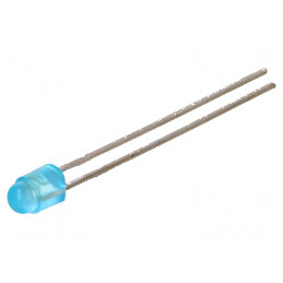 LED 3mm Albastru 180-880mcd 50° Convex | Electronic-mag.ro | Componente Electronice
