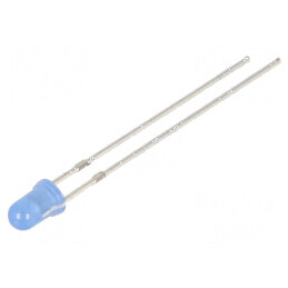 LED 3mm albastru 330-500mcd 40° convex 102mW | Electronic-mag.ro | Componente Electronice