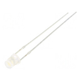 LED 3mm alb cald 220-330mcd 140° plat | Electronic-mag.ro | Componente Electronice