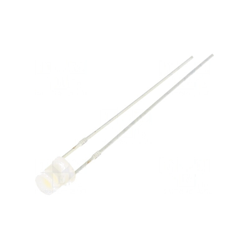 LED 3mm alb cald 220-330mcd 140° plat | Electronic-mag.ro | Componente Electronice