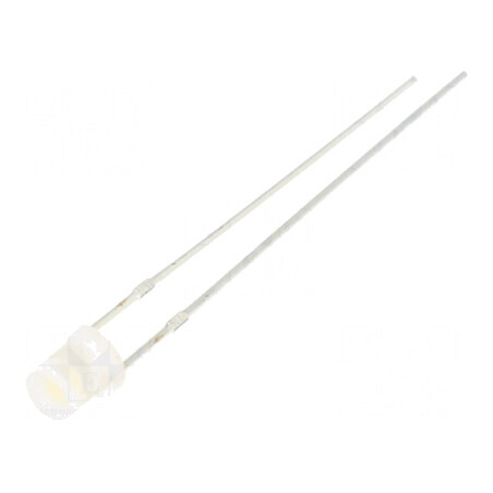 LED 3mm alb cald 220-330mcd 140° plat | Electronic-mag.ro | Componente Electronice