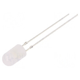 LED 5mm alb cald 500-750mcd 30° convex | Electronic-mag.ro | Componente Electronice