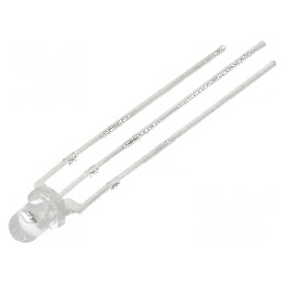 LED 3mm roșu/galben-verde 30° convex rotund | Electronic-mag.ro | Componente Electronice
