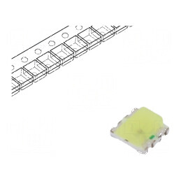 LED SMD 0603 roșu/alb rece 1,6x1,5x0,6mm 120° 5mA - lampă diodă iluminare | Electronic-mag.ro | Componente Electronice
