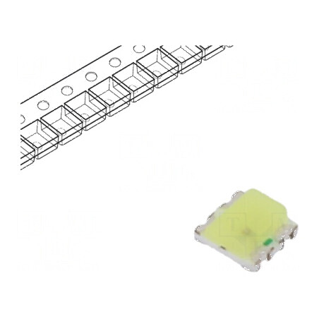 LED SMD 0603 roșu/alb rece 1,6x1,5x0,6mm 120° 5mA - lampă diodă iluminare | Electronic-mag.ro | Componente Electronice