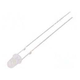LED 3mm alb rece 1560-2180mcd 70° convex | Electronic-mag.ro | Componente Electronice
