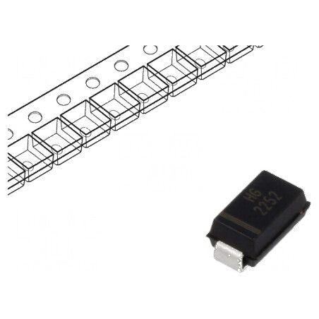 Diodă TVS 0,4kW 6,67-7,37V 38,8A Unidirecțională SMA | Electronic-mag.ro | Componente Electronice