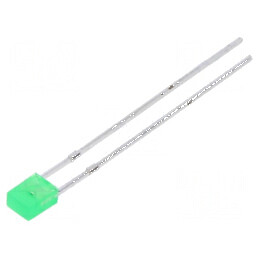 LED dreptunghiular verde 2x3mm 100mcd 120° 20mA | Electronic-mag.ro | Componente Electronice