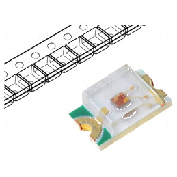 LED SMD 0805 roșie 460-700mcd 2x1,25x0,68mm 120° 20mA | Electronic-mag.ro | Componente Electronice