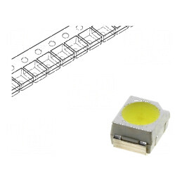 Banda LED SMD 3528 alb rece 2100-3000mcd 120° 20mA | Electronic-mag.ro | Componente Electronice