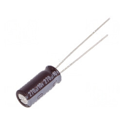 Condensator electrolitic low ESR THT 270uF 10V 6,3x15mm | Electronic-mag.ro | Componente Electronice